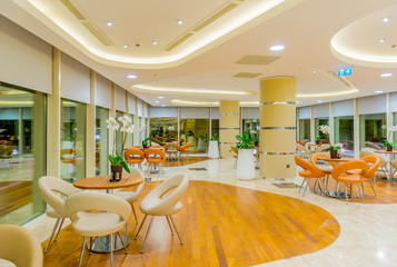 Interior of the modern restaraunt