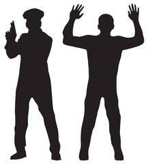 Criminal and Police officer.