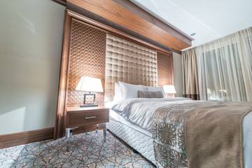 Hotel room with modern interior