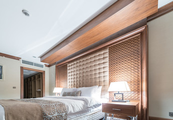 Hotel room with modern interior