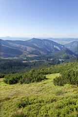 Fototapeta na wymiar View on the summer Slovakia Mountains Low Tatras
