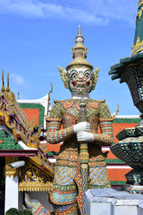 Fototapeta na wymiar Demon Guardian Wat Phra Kaew Grand Palace (Temple of the Emerald
