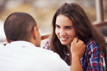 Fototapeta premium Couple in love at the bar