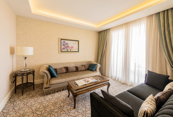 Room interior with modern furniture