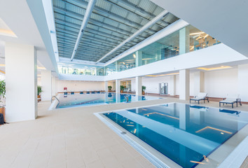 Indoor swimming pool in healthy concept