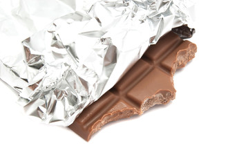 tiles of milk chocolate