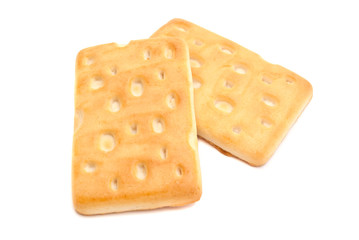 Two different, tasty cookies on white