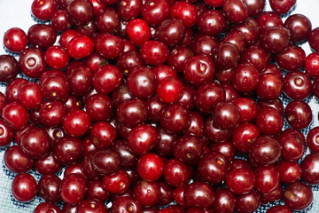 Background of many cherry berries