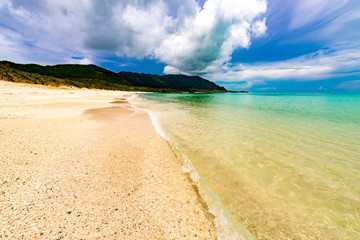 Obraz premium Sea, beach, landscape. Okinawa, Japan, Asia.