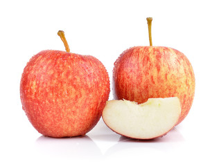 apples on white background