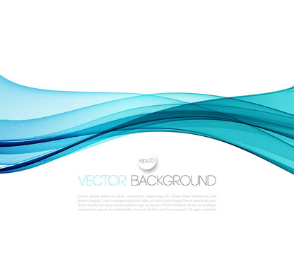 Smooth wave stream line abstract header layout. Vector