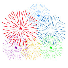 Fireworks Display for New year and all celebration vector illustration