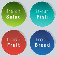 Fresh Food Choice Icon Set