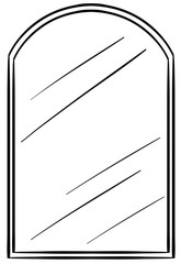 Glass mirror with frame