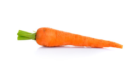 baby carrots on white background