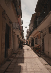 A typical street in Zante Town on the Greek island of Zakynthos 