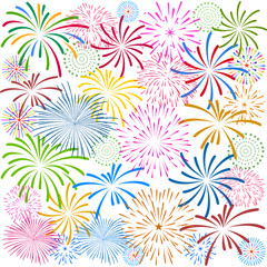 Fireworks Display for New year and all celebration vector illustration
