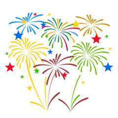 Fireworks Display for New year and all celebration vector illustration