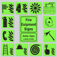Safety Sign Icon for Poster Sign in Factory. Vector Illustration