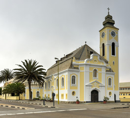 Fototapeta na wymiar German Evangelical Lutheran Church - Swakopmund, Namibia
