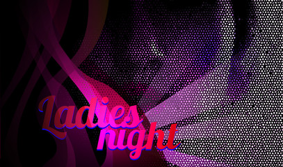Ladies night flyer vector