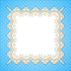 Retro square lace frame