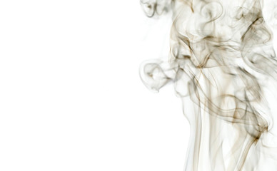Abstract blur smoke floating on white background
