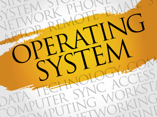 Operating System word cloud concept