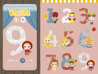 Fototapeta premium lovely birthday party invitation