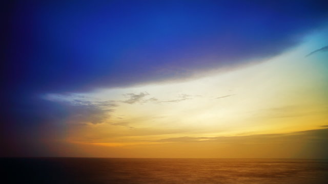 Cloudy sunset over the ocean. Timelapse FullHD 1080p.