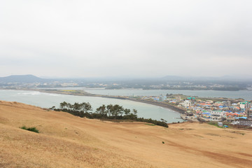 Winter landscapes in Jeju Island Korea