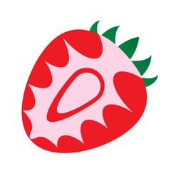 Strawberry sliced in half