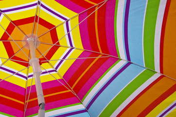 Beach umbrella on a summer day