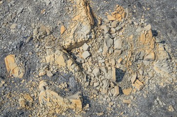 chipped rocks