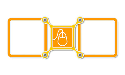 Two blank text areas and mouse symbol