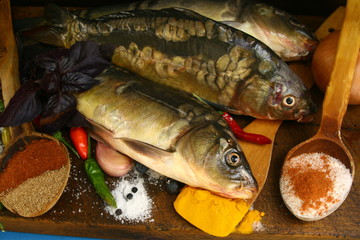 карп со специями.