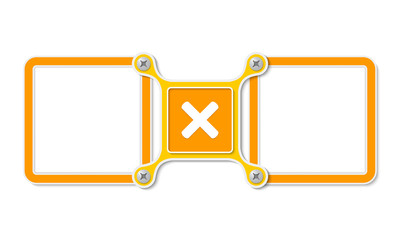 Two blank text areas and multiplication symbol