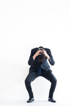 失敗したビジネスマン 立ちポーズ