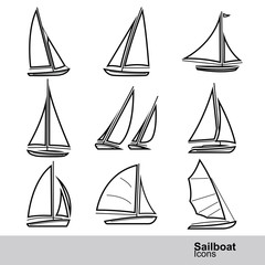 Sailboat vector