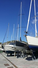 Fototapeta premium Boote am Land