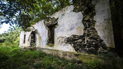 Ancient Ruins in Molokai,Hawaii destroyed by tsunami