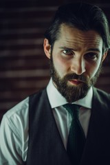 Portrait of smart hipster