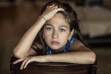 portrait of a sad girl
