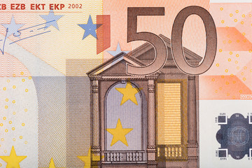 Fototapeta premium Fifty euro banknote