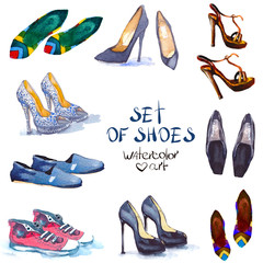 watercolor set shoes - 91049110
