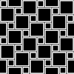 Vector modern seamless geometry pattern squares , black and white abstract geometric background,wallpaper print,  monochrome retro texture, hipster fashion design