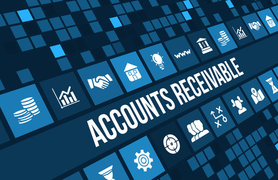 Account receivable concept image with business icons and copyspace.