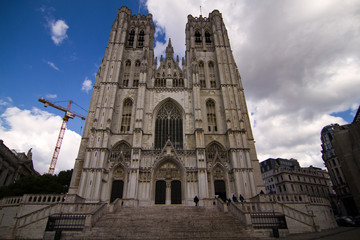 Fototapeta premium Kathedrale St. Michael und St. Gundula in Brüssel