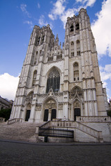 Fototapeta premium Kathedrale St. Michael und St. Gundula in Brüssel