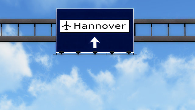 Hannover Germany Airport Highway Road Sign